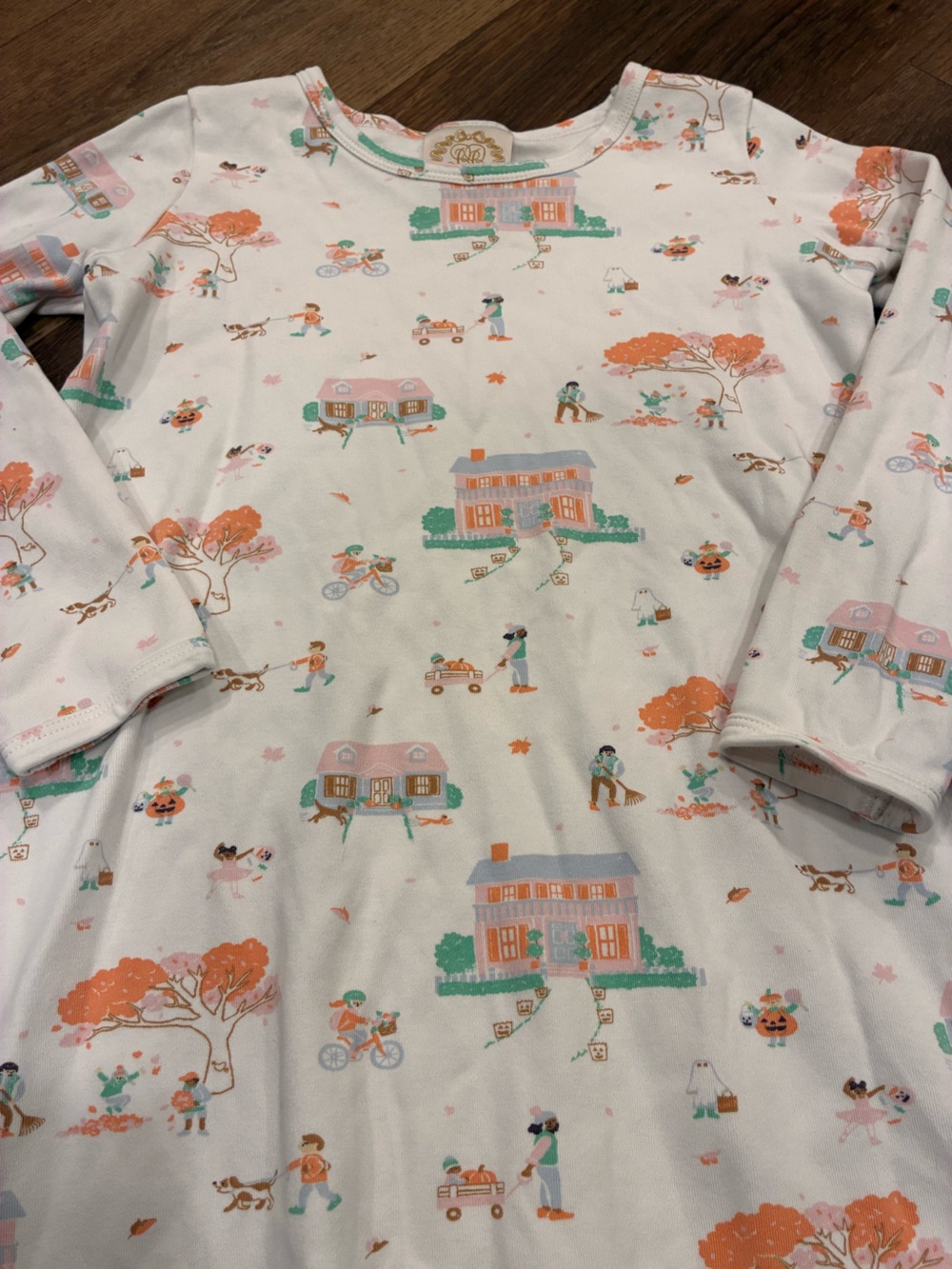 The Beaufort Bonnet Company Fall Scene Dress Thanksgiving Autumn Pumpkin 10 Girl - Picture 3 of 12